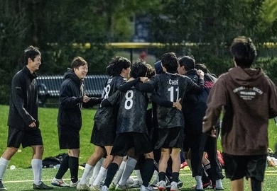 Players celebrating a goal